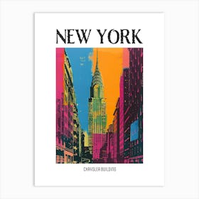 Chrysler Building New York Colourful Silkscreen Illustration 2 Poster Art Print