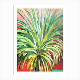 Ponytail Palm 2 Impressionist Painting Plant Art Print