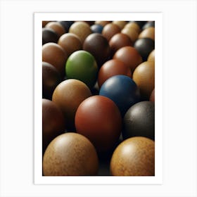 Many Colored Wooden Balls Art Print