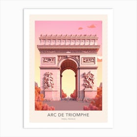 Arc De Triomphe Paris France 3 Travel Poster Art Print