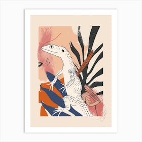 Modern Colourful Lizard Abstract Illustration 2 Art Print