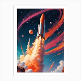 Space Shuttle Launch 1 Art Print