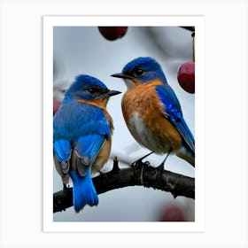 Eastern Bluebird-Reimagined 10 Art Print