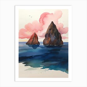 Two Rocks In The Ocean Art Print