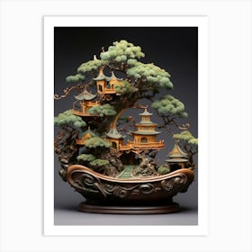 Bonsai Tree Japanese Style 4 Art Print