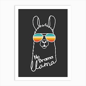 No Drama Llama Art Print