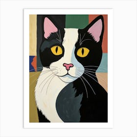 Cat With Yellow Eyes Art Print