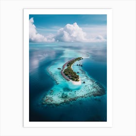 Island Resort In The Maldives Art Print