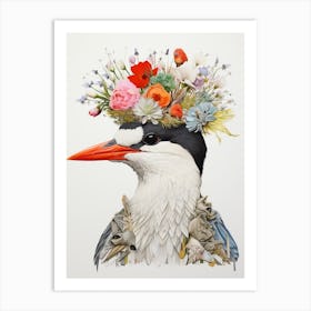 Bird With A Flower Crown Common Tern 3 Art Print