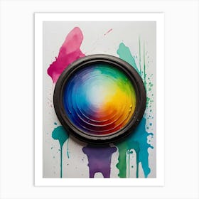 Rainbow Splatter Art Print