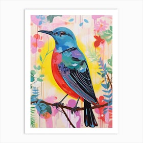 Colourful Bird Painting Dipper 1 Art Print