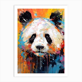 Panda Art In Abstract Expressionism Style 1 Art Print