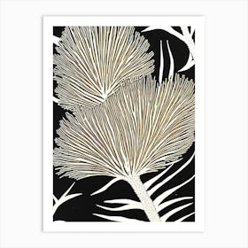 Acropora Papillare Linocut Art Print