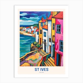 St Ives England 2 Uk Travel Poster Art Print