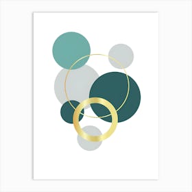 Gold Circles Art Print