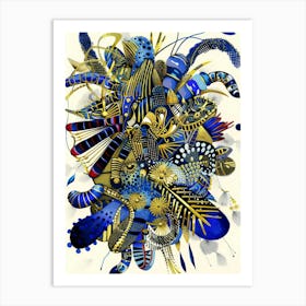 Blue Feathers 5 Art Print