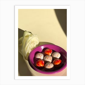 Chocolates On A Plate Art Print