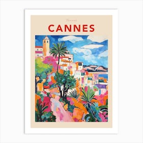 Cannes France 3 Fauvist Travel Poster Art Print
