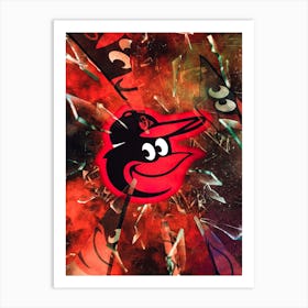 Baltimore Orioles Baseball Poster Art Print