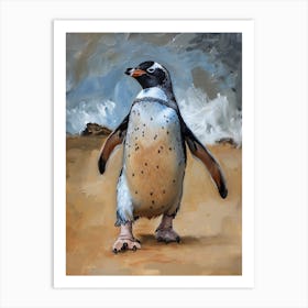 Adlie Penguin Kangaroo Island Penneshaw Oil Painting 1 Art Print