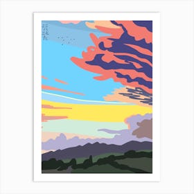 Summer Evening Cloud Art Print