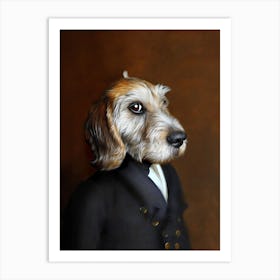 Retired Hunter Gump Dog Pet Portraits Art Print