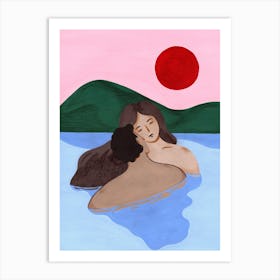 Lake Lovers Art Print
