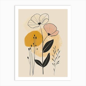 Lugano Flower Market Boho Minimalist Style Art Print