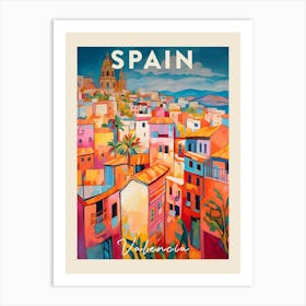 Valencia Spain 4 Fauvist Painting Travel Poster Art Print