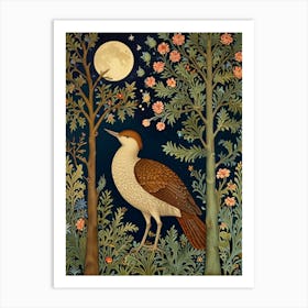 William Morris Bird In The Moonlight 1 Art Print