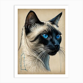 Siamese Cat Art Print