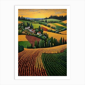 Woodinville Wine Country Fauvism 11 Art Print