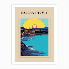 Minimal Design Style Of Budapest, Hungary 3 Poster Art Print