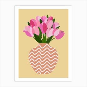 Tulip Arrangement – Yellow And Pink Art Print