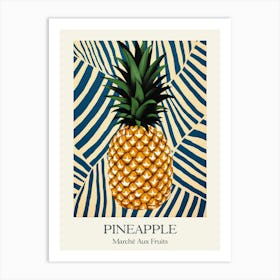 Marche Aux Fruits Pineapple Fruit Summer Illustration 4 Art Print