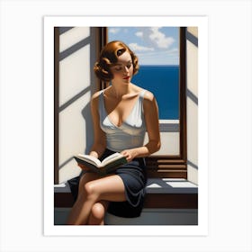 Woman Reading A Book 3 Art Print