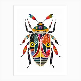 Colourful Insect Illustration Pill Bug 5 Art Print