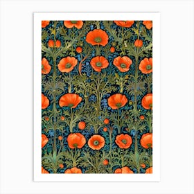 William Morris Poppies 1 Art Print