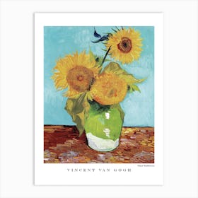 Vincent Van Gogh Three Sun Flowers Art Print
