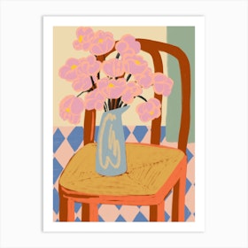 Flowers On A Chair Art Print
