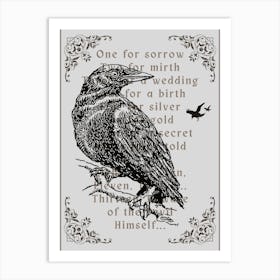 Gothic Crow Art Art Print