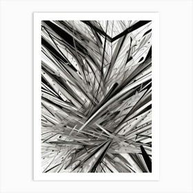 Abstract Black And White Painting Art Print