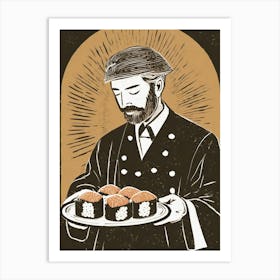 Sushi Chef 1 Art Print