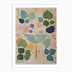 Pastel Leaves Art Print