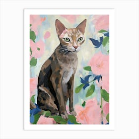 A Peterbald Cat Painting, Impressionist Painting 3 Art Print