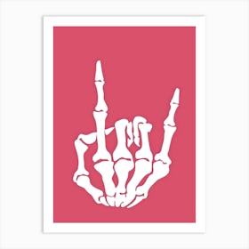 Skeleton Hand Gesture Art Print