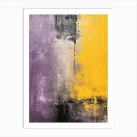 Lilac And Yellow Abstract Painting 3 Art Print