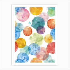 Watercolor Circles 4 Art Print