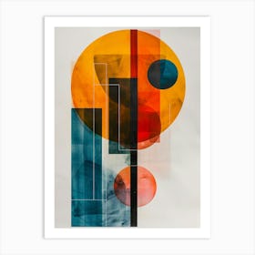 Colorful modern geometric Art Print