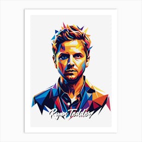 Ryan Tedder 01 Portrait Music Icon WPAP Pop Art Style Art Print